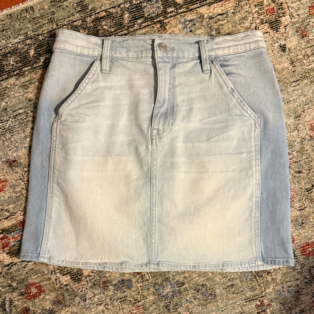 J. Crew Two-toned Denim Mini Skirt
